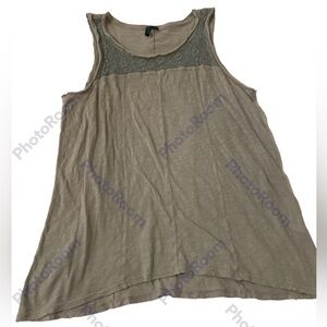 Left of Center Tank Top Sz Large Anthropologie Taupe Color